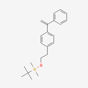 molecular formula C22H30OSi B15418744 tert-Butyl(dimethyl){2-[4-(1-phenylethenyl)phenyl]ethoxy}silane CAS No. 128644-30-4