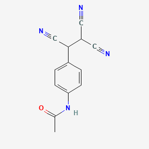molecular formula C13H10N4O B15418756 N-[4-(1,2,2-Tricyanoethyl)phenyl]acetamide CAS No. 114037-86-4