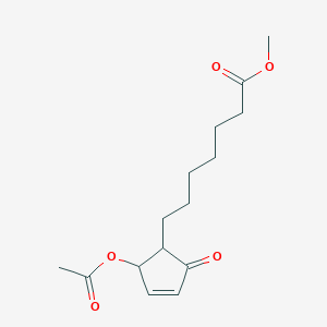 molecular formula C15H22O5 B15418817 Methyl 7-[2-(acetyloxy)-5-oxocyclopent-3-en-1-yl]heptanoate CAS No. 114882-06-3