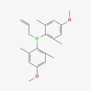 molecular formula C21H27BO2 B15418991 Bis(4-methoxy-2,6-dimethylphenyl)(prop-2-en-1-yl)borane CAS No. 126064-85-5