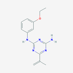molecular formula C14H17N5O B15419017 N~2~-(3-Ethoxyphenyl)-6-(prop-1-en-2-yl)-1,3,5-triazine-2,4-diamine CAS No. 139650-19-4