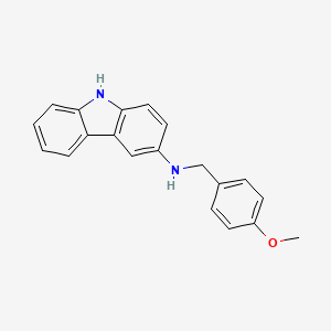 molecular formula C20H18N2O B15419043 N-[(4-Methoxyphenyl)methyl]-9H-carbazol-3-amine CAS No. 114371-60-7