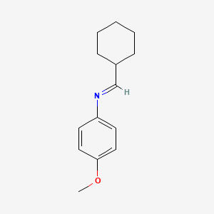 molecular formula C14H19NO B15419044 Benzenamine, N-(cyclohexylmethylene)-4-methoxy- CAS No. 122845-64-1