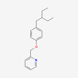 molecular formula C18H23NO B15419216 Pyridine, 2-((4-(2-ethylbutyl)phenoxy)methyl)- CAS No. 125797-05-9
