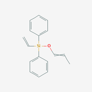 molecular formula C17H18OSi B15419225 Ethenyl(diphenyl)[(prop-1-en-1-yl)oxy]silane CAS No. 113230-85-6