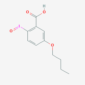 molecular formula C11H13IO4 B15419230 Benzoic acid, 5-butoxy-2-iodosyl- CAS No. 112391-38-5