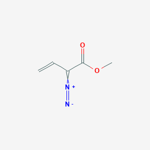 molecular formula C5H6N2O2 B15419344 Methyl 2-diazo-3-butenoate CAS No. 126554-35-6