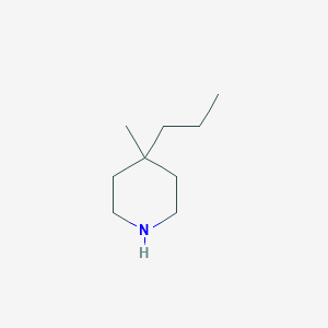 molecular formula C9H19N B15419544 Piperidine, 4-methyl-4-propyl- CAS No. 113611-42-0