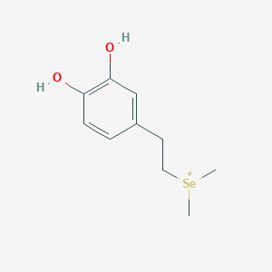molecular formula C10H15O2Se+ B15420858 Selenonium, [2-(3,4-dihydroxyphenyl)ethyl]dimethyl- CAS No. 112927-29-4
