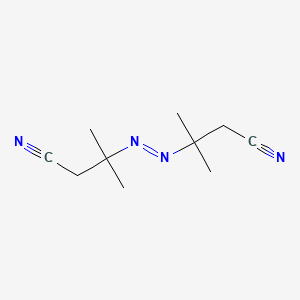 molecular formula C10H16N4 B15420938 Butanenitrile, 3,3'-azobis[3-methyl- CAS No. 122460-25-7