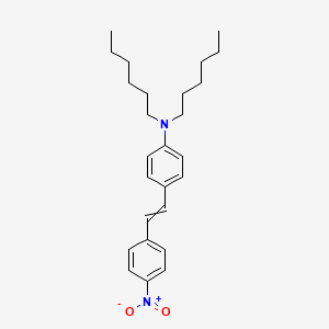 molecular formula C26H36N2O2 B15420940 N,N-Dihexyl-4-[2-(4-nitrophenyl)ethenyl]aniline CAS No. 120885-39-4