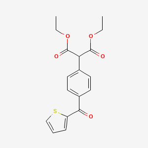 molecular formula C18H18O5S B15420960 Diethyl [4-(thiophene-2-carbonyl)phenyl]propanedioate CAS No. 113270-59-0