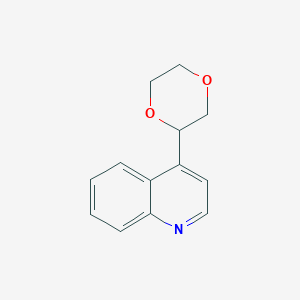 molecular formula C13H13NO2 B15420979 4-(1,4-Dioxan-2-yl)quinoline CAS No. 115752-01-7