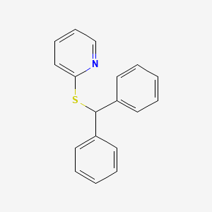 molecular formula C18H15NS B15421013 Pyridine, 2-[(diphenylmethyl)thio]- CAS No. 114050-35-0