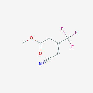 molecular formula C7H6F3NO2 B15421020 Methyl 4-cyano-3-(trifluoromethyl)but-3-enoate CAS No. 112335-33-8