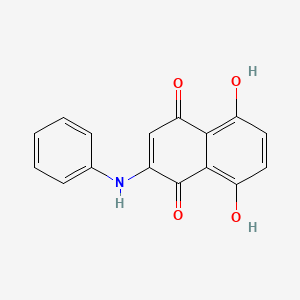 molecular formula C16H11NO4 B15421062 2-Anilino-5,8-dihydroxynaphthalene-1,4-dione CAS No. 112465-92-6