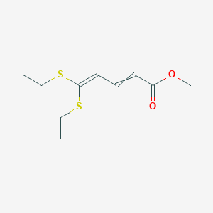molecular formula C10H16O2S2 B15421063 Methyl 5,5-bis(ethylsulfanyl)penta-2,4-dienoate CAS No. 112633-98-4