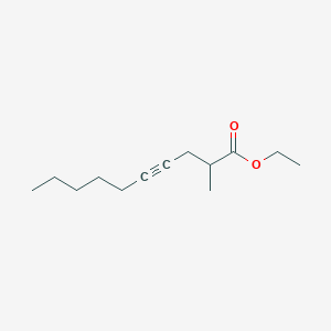 molecular formula C13H22O2 B15421274 Ethyl 2-methyldec-4-ynoate CAS No. 116252-11-0