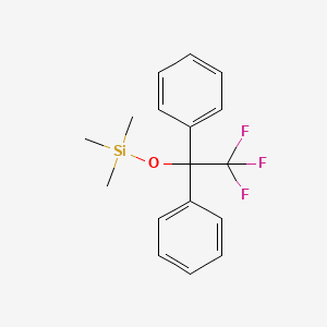 molecular formula C17H19F3OSi B15421379 Silane, trimethyl(2,2,2-trifluoro-1,1-diphenylethoxy)- CAS No. 118143-24-1