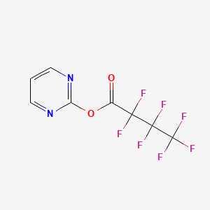 molecular formula C8H3F7N2O2 B15421386 Pyrimidin-2-yl heptafluorobutanoate CAS No. 116353-73-2