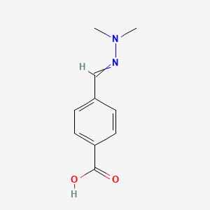 molecular formula C10H12N2O2 B15421408 Benzoic acid, 4-[(dimethylhydrazono)methyl]- CAS No. 117260-07-8