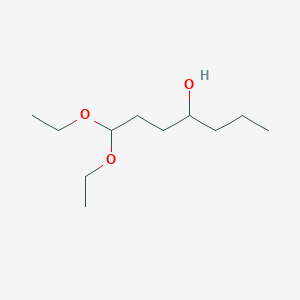 molecular formula C11H24O3 B15421435 4-Heptanol, 1,1-diethoxy- CAS No. 112084-42-1