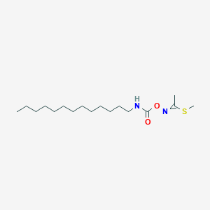 molecular formula C17H34N2O2S B15421436 Methyl N-[(tridecylcarbamoyl)oxy]ethanimidothioate CAS No. 110345-91-0
