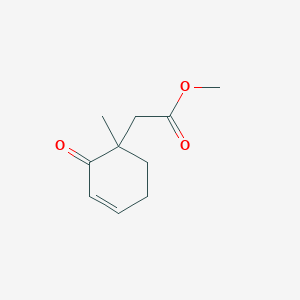 molecular formula C10H14O3 B15421667 Methyl (1-methyl-2-oxocyclohex-3-en-1-yl)acetate CAS No. 112126-55-3
