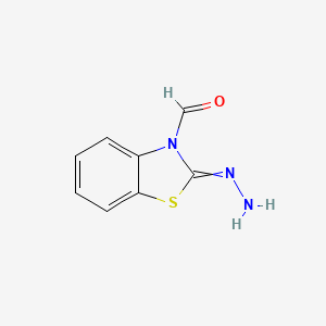 molecular formula C8H7N3OS B15421715 2-Hydrazinylidene-1,3-benzothiazole-3(2H)-carbaldehyde CAS No. 110226-89-6