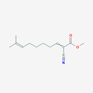 molecular formula C13H19NO2 B15421773 Methyl 2-cyano-9-methyldeca-2,8-dienoate CAS No. 112623-32-2