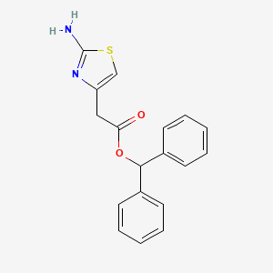 molecular formula C18H16N2O2S B15421781 Diphenylmethyl (2-amino-1,3-thiazol-4-yl)acetate CAS No. 111790-18-2