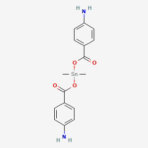 molecular formula C16H18N2O4Sn B15421789 4,4'-[(Dimethylstannanediyl)bis(oxycarbonyl)]dianiline CAS No. 112219-89-3