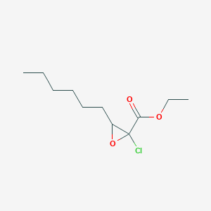 molecular formula C11H19ClO3 B15421805 Oxiranecarboxylic acid, 2-chloro-3-hexyl-, ethyl ester CAS No. 113466-68-5