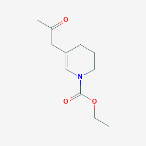 molecular formula C11H17NO3 B15421811 Ethyl 5-(2-oxopropyl)-3,4-dihydropyridine-1(2H)-carboxylate CAS No. 112518-66-8