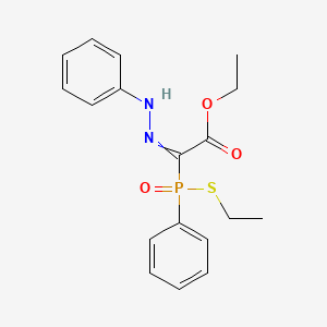 molecular formula C18H21N2O3PS B15421855 Ethyl [(ethylsulfanyl)(phenyl)phosphoryl](2-phenylhydrazinylidene)acetate CAS No. 113116-62-4