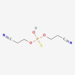 molecular formula C6H9N2O3PS B15421863 O,O-Bis(2-cyanoethyl) hydrogen phosphorothioate CAS No. 114493-97-9