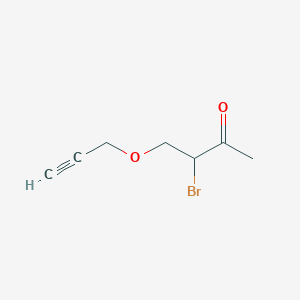 molecular formula C7H9BrO2 B15421901 2-Butanone, 3-bromo-4-(2-propynyloxy)- CAS No. 112332-53-3