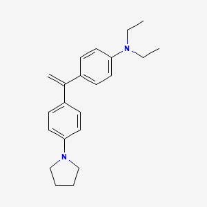 molecular formula C22H28N2 B15422043 N,N-Diethyl-4-{1-[4-(pyrrolidin-1-yl)phenyl]ethenyl}aniline CAS No. 110811-83-1