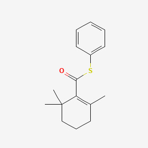 molecular formula C16H20OS B15422044 S-Phenyl 2,6,6-trimethylcyclohex-1-ene-1-carbothioate CAS No. 113793-67-2