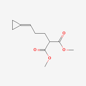 molecular formula C11H16O4 B15422050 Dimethyl (3-cyclopropylidenepropyl)propanedioate CAS No. 112519-21-8