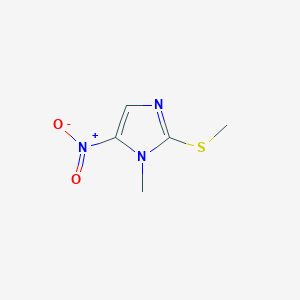 molecular formula C5H7N3O2S B154221 1-Methyl-2-(methylthio)-5-nitro-1H-imidazole CAS No. 1615-41-4