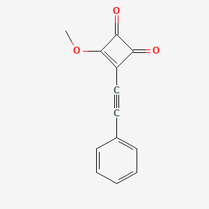 molecular formula C13H8O3 B15422133 3-Methoxy-4-(phenylethynyl)cyclobut-3-ene-1,2-dione CAS No. 113976-82-2