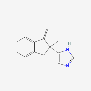 molecular formula C14H14N2 B15422141 5-(2-Methyl-1-methylidene-2,3-dihydro-1H-inden-2-yl)-1H-imidazole CAS No. 113516-22-6