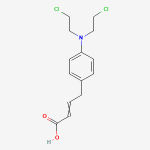 molecular formula C14H17Cl2NO2 B15422173 4-{4-[Bis(2-chloroethyl)amino]phenyl}but-2-enoic acid CAS No. 114669-78-2