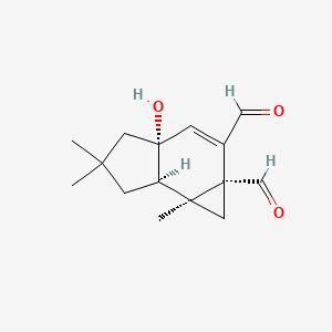 molecular formula C15H20O3 B15422184 Iso-9beta-hydroxyisovelleral CAS No. 109957-63-3