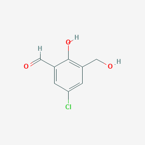 molecular formula C8H7ClO3 B15422209 Benzaldehyde, 5-chloro-2-hydroxy-3-(hydroxymethyl)- CAS No. 111171-18-7