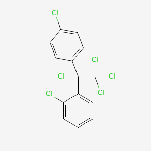molecular formula C14H8Cl6 B15422273 Benzene, 1-chloro-2-[1,2,2,2-tetrachloro-1-(4-chlorophenyl)ethyl]- CAS No. 113468-54-5