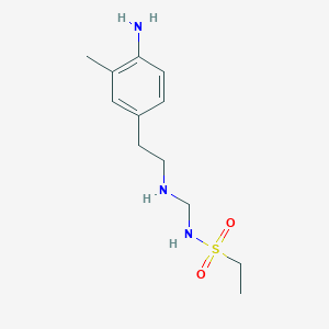 molecular formula C12H21N3O2S B15422275 N-({[2-(4-Amino-3-methylphenyl)ethyl]amino}methyl)ethanesulfonamide CAS No. 112195-33-2
