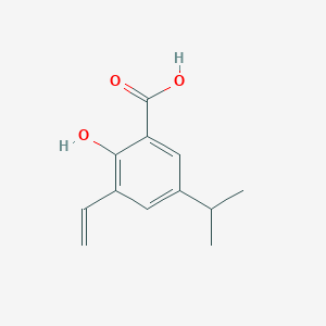 molecular formula C12H14O3 B15422281 3-Ethenyl-2-hydroxy-5-(propan-2-yl)benzoic acid CAS No. 113412-21-8