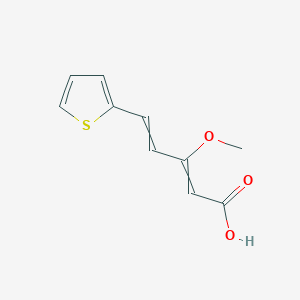 molecular formula C10H10O3S B15422285 3-Methoxy-5-(thiophen-2-yl)penta-2,4-dienoic acid CAS No. 112165-23-8